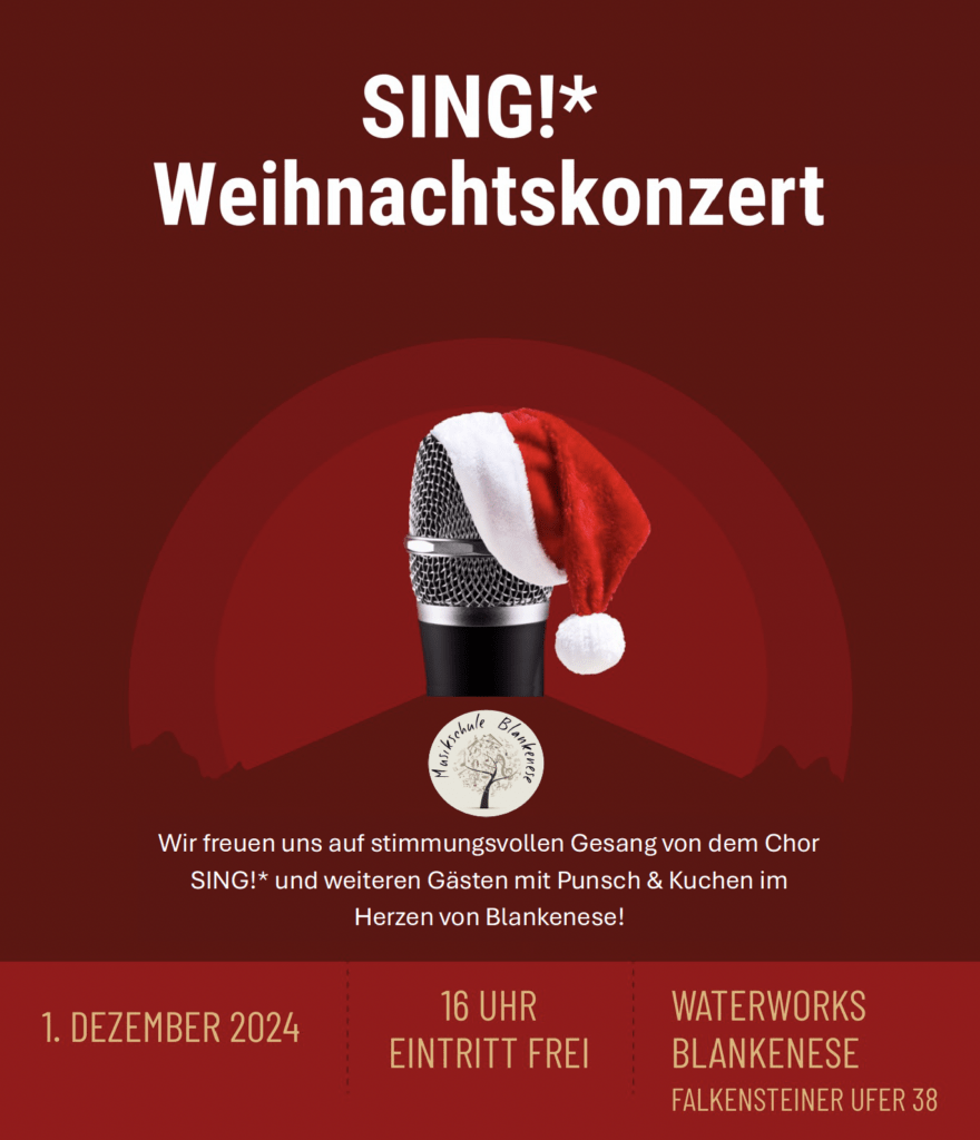 Weihnachtskonzert am 1. Dezember 2024